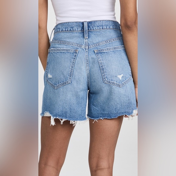 WORN ONCE! Madewell Relaxed Mid-Length Denim Shorts in Brockport Wash - Picture 3 of 5